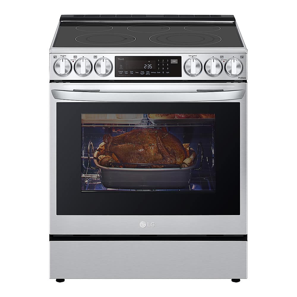 Alt View 13. LG - 6.3 Cu. Ft. Slide-In Electric True Convection Range with EasyClean and Air Fry - PrintProof Stainless Steel.