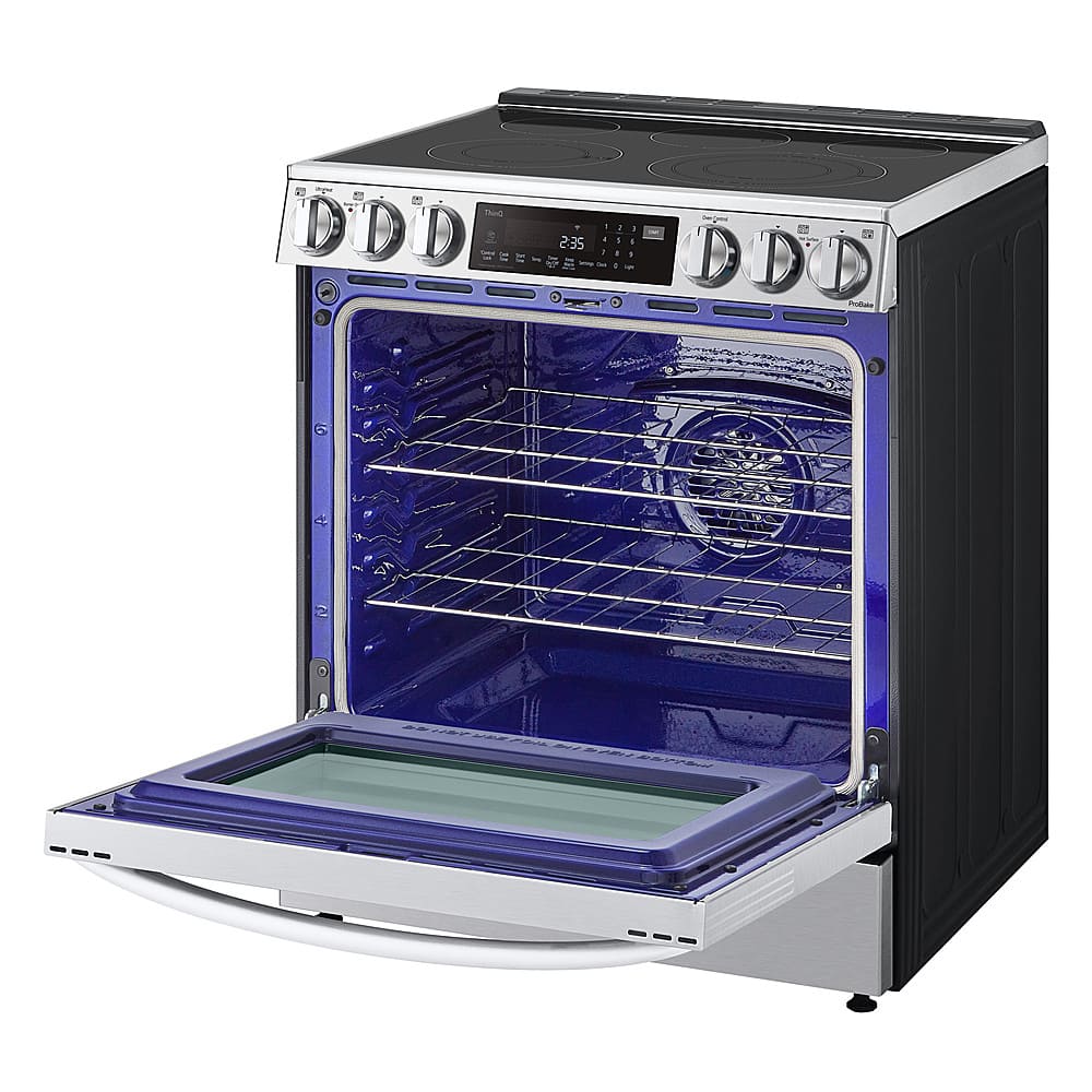 Alt View 24. LG - 6.3 Cu. Ft. Slide-In Electric True Convection Range with EasyClean and Air Fry - PrintProof Stainless Steel.