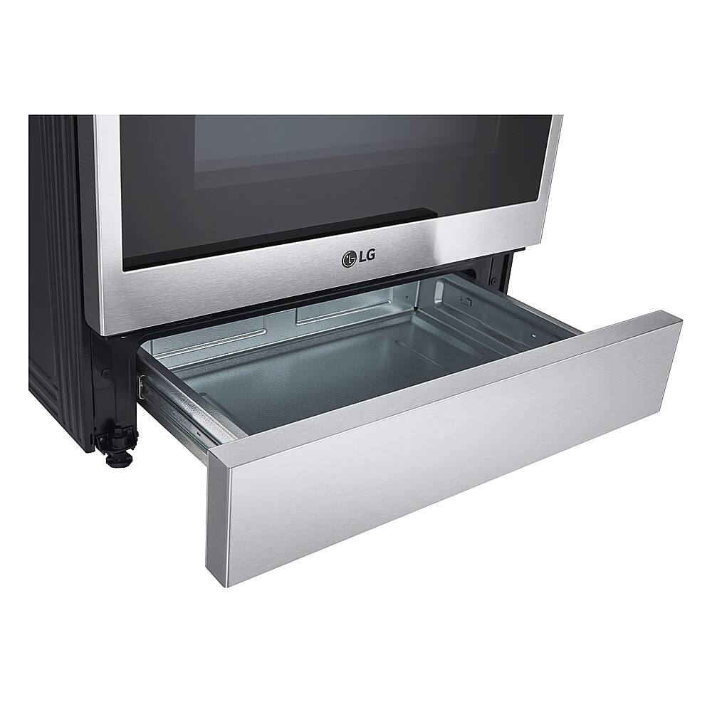 Alt View 30. LG - 6.3 Cu. Ft. Slide-In Electric True Convection Range with EasyClean and Air Fry - PrintProof Stainless Steel.