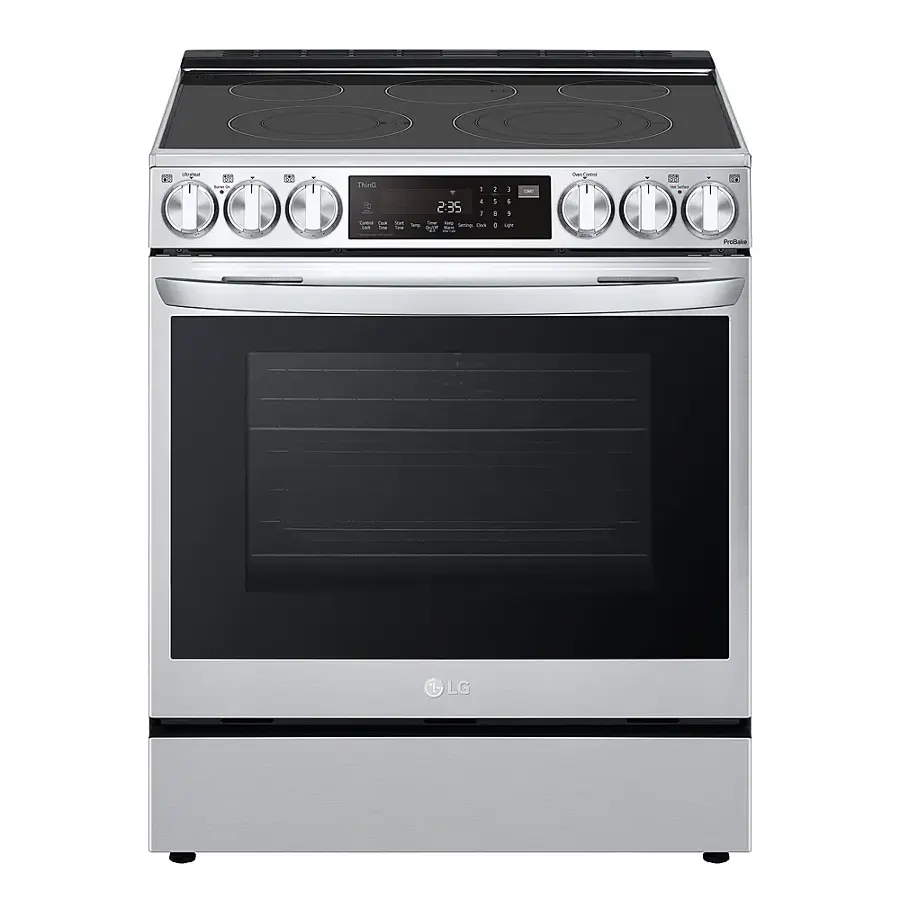 Alt View 14. LG - 6.3 Cu. Ft. Slide-In Electric True Convection Range with EasyClean and Air Fry - PrintProof Stainless Steel.