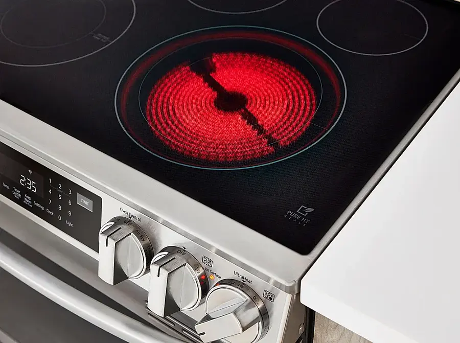 Alt View 34. LG - 6.3 Cu. Ft. Slide-In Electric True Convection Range with EasyClean and Air Fry - PrintProof Stainless Steel.