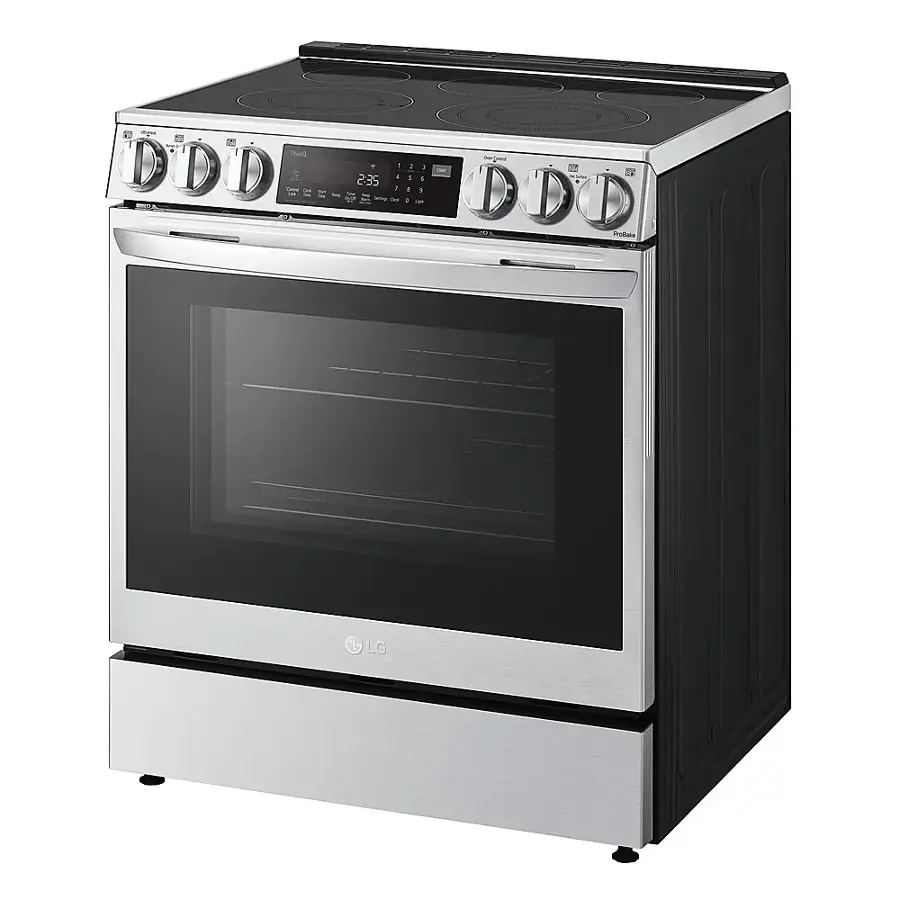 Alt View 12. LG - 6.3 Cu. Ft. Slide-In Electric True Convection Range with EasyClean and Air Fry - PrintProof Stainless Steel.