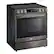 Angle. LG - 6.3 Cu. Ft. Slide-In Electric True Convection Range with EasyClean and Air Fry - PrintProof Black Stainless Steel.