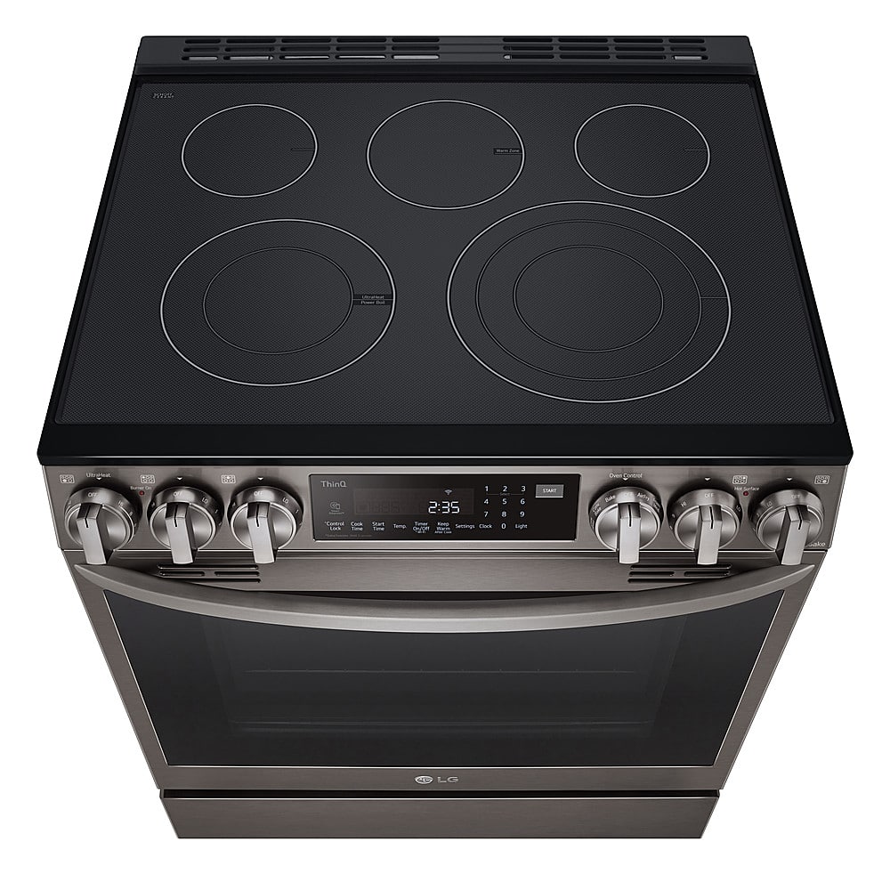 Alt View 23. LG - 6.3 Cu. Ft. Slide-In Electric True Convection Range with EasyClean and Air Fry - PrintProof Black Stainless Steel.