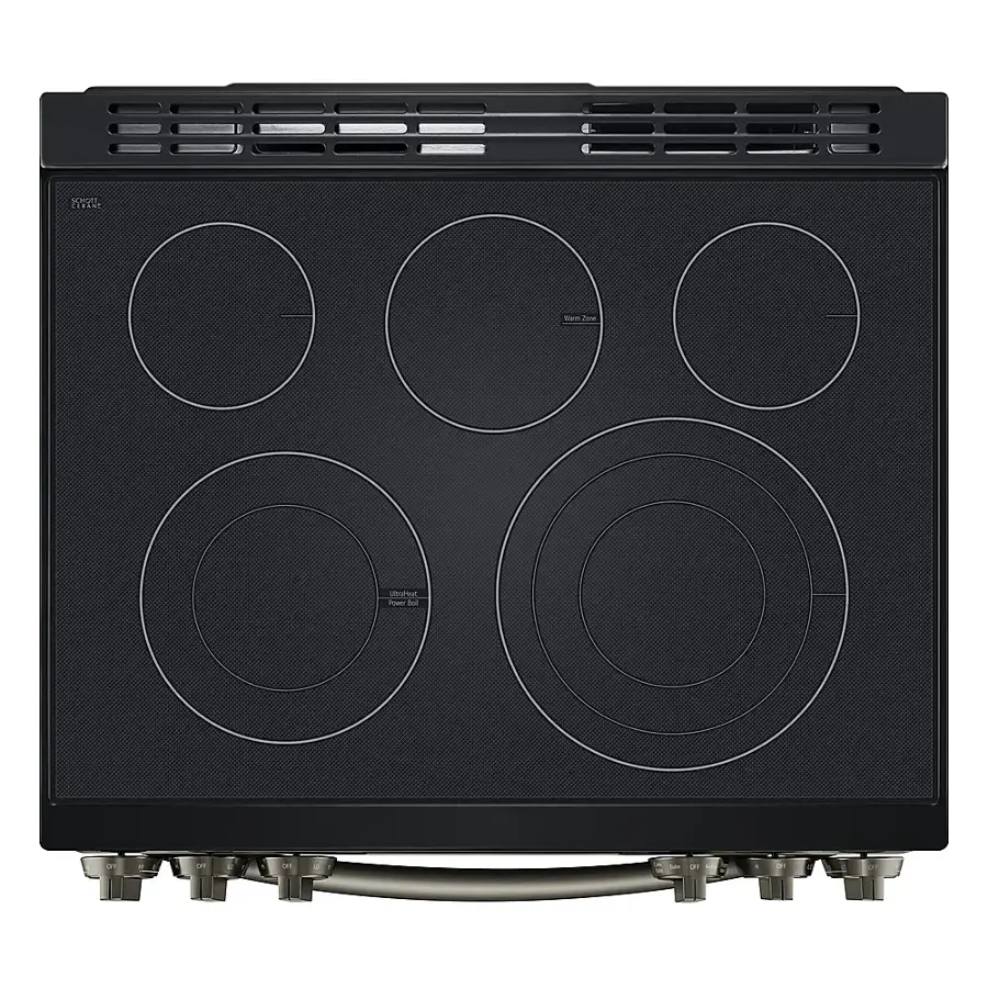 Alt View 24. LG - 6.3 Cu. Ft. Slide-In Electric True Convection Range with EasyClean and Air Fry - PrintProof Black Stainless Steel.