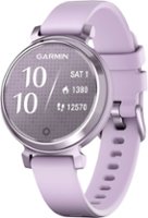 Garmin - Lily 2 Smartwatch 34 mm Anodized Aluminum - Metallic Lilac with Lilac Silicone Band - Front_Zoom