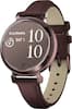 Front. Garmin - Lily 2 Classic Smartwatch 34 mm Anodized Aluminum - Dark Bronze with Mulberry Leather Band.