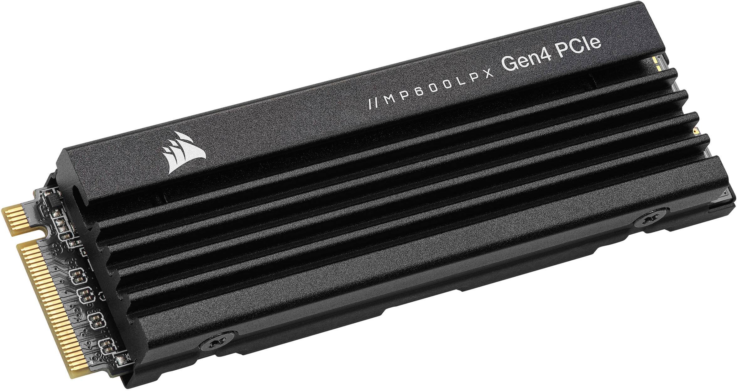 Alt View 1. CORSAIR - MP600 PRO LPX 4TB Internal SSD PCIe Gen 4 x4 NVMe with Heatsink for PS5 - Black.