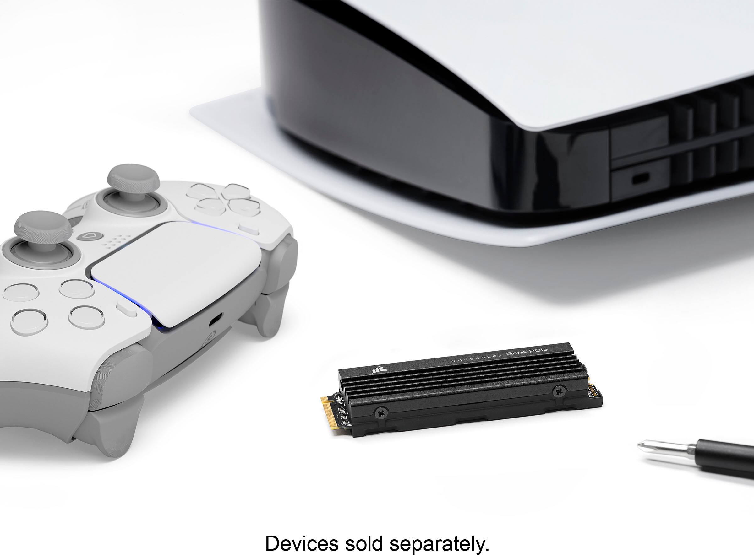 Alt View 23. CORSAIR - MP600 PRO LPX 4TB Internal SSD PCIe Gen 4 x4 NVMe with Heatsink for PS5 - Black.