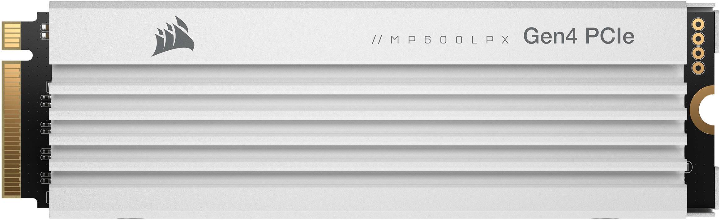 Alt View 11. CORSAIR - MP600 PRO LPX 2TB Internal SSD PCIe Gen 4 x4 NVMe with Heatsink for PS5 - White.