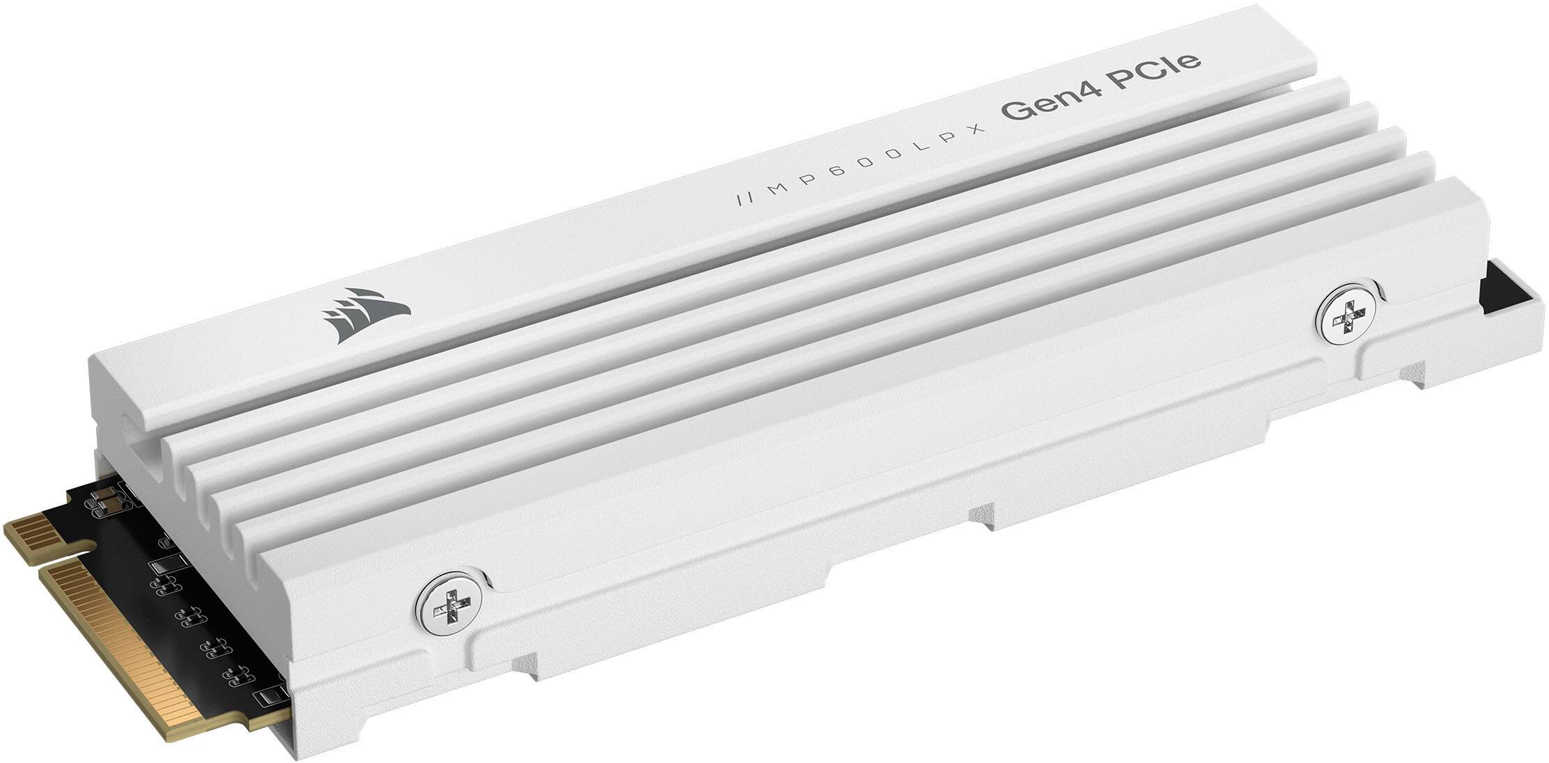 Alt View 12. CORSAIR - MP600 PRO LPX 2TB Internal SSD PCIe Gen 4 x4 NVMe with Heatsink for PS5 - White.