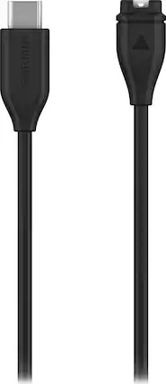 Front. Garmin - USB-C Plug Charging/Data Cable - Black.