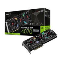 PNY - GeForce RTX 4070 SUPER XLR8 Gaming VERTO EPIC-X RGB Overclocked 12GB Graphics Card with Triple Fans - Black - Front_Zoom