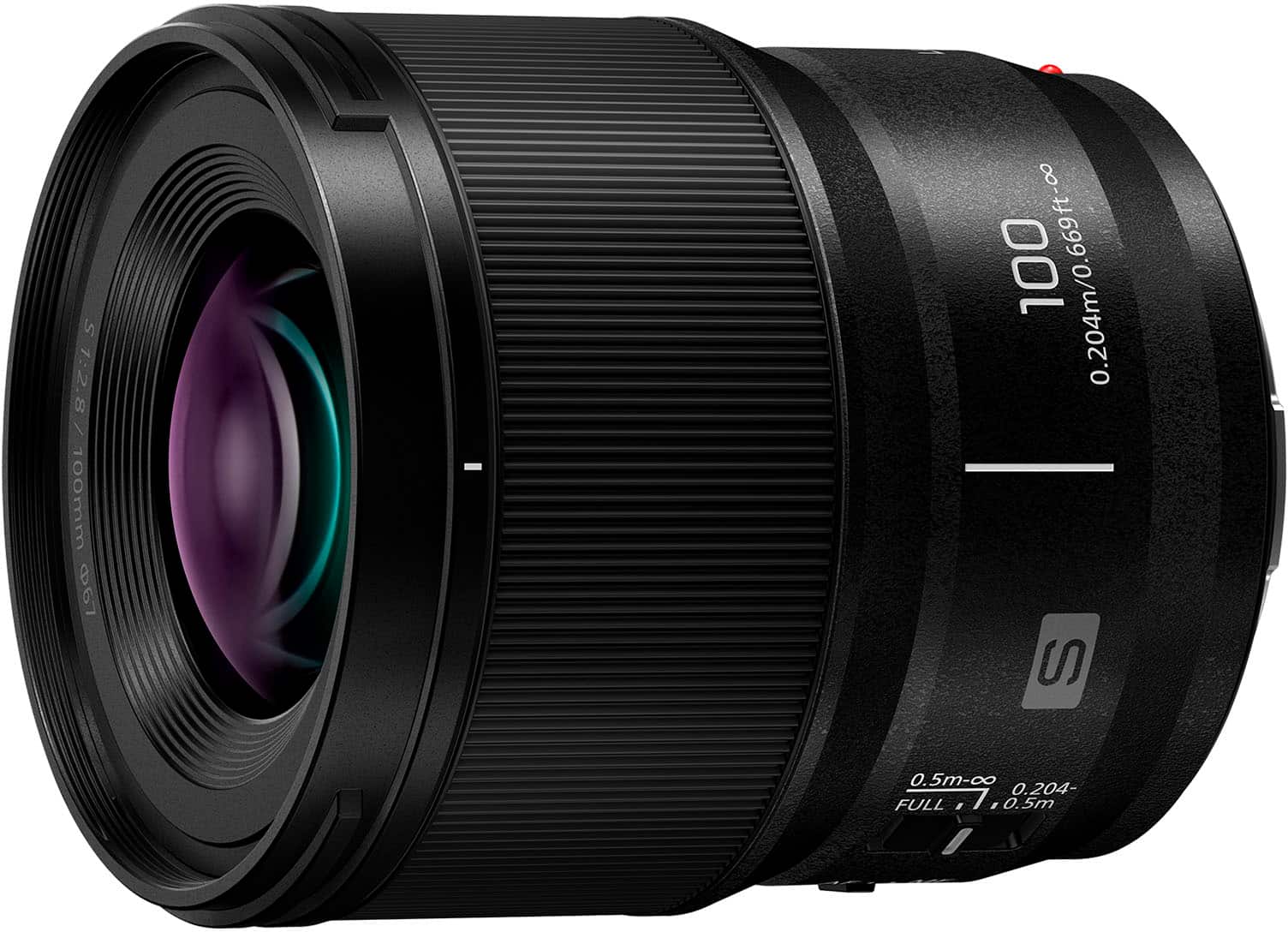 Panasonic - LUMIX Full Frame Camera Lens, S 100mm F2.8 MACRO - Black - Front_Zoom