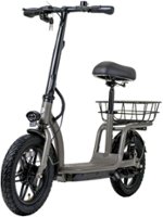 GoTrax - FLEX VOYAGER Electric Scooter w/15mi Operating Range & 15.5mph Max Speed - Gray - Front_Zoom