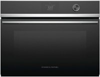 Fisher & Paykel - 24" Built-in Single Electric Convection Speed Wall Oven - Black - Front_Zoom