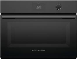 Fisher & Paykel - 24" Built-in Single Electric Convection Speed Wall Oven - Black