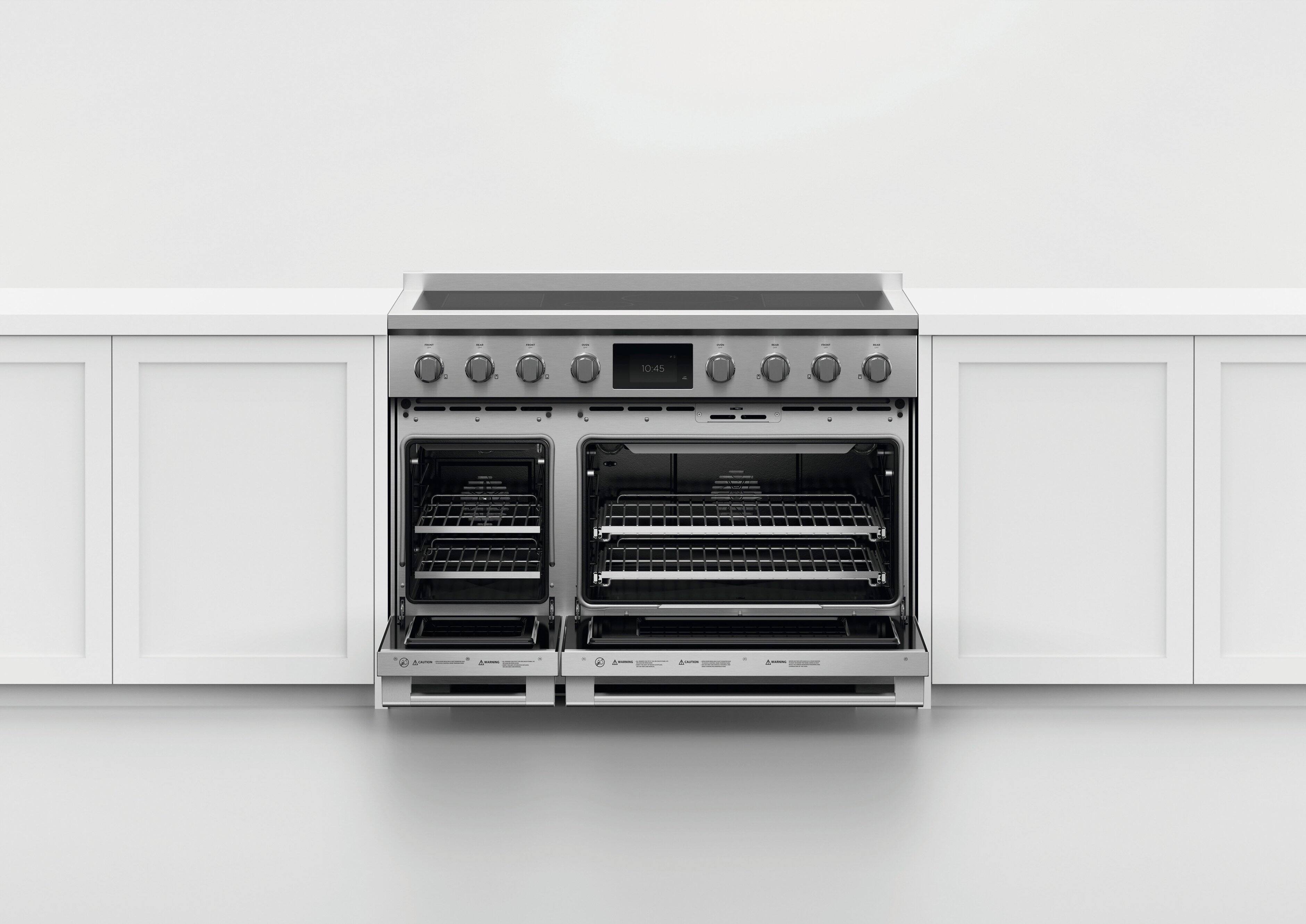 Alt View 13. Fisher & Paykel - Professional 6.9 cu ft freestanding electric induction range, self-cleaning - Stainless Steel.