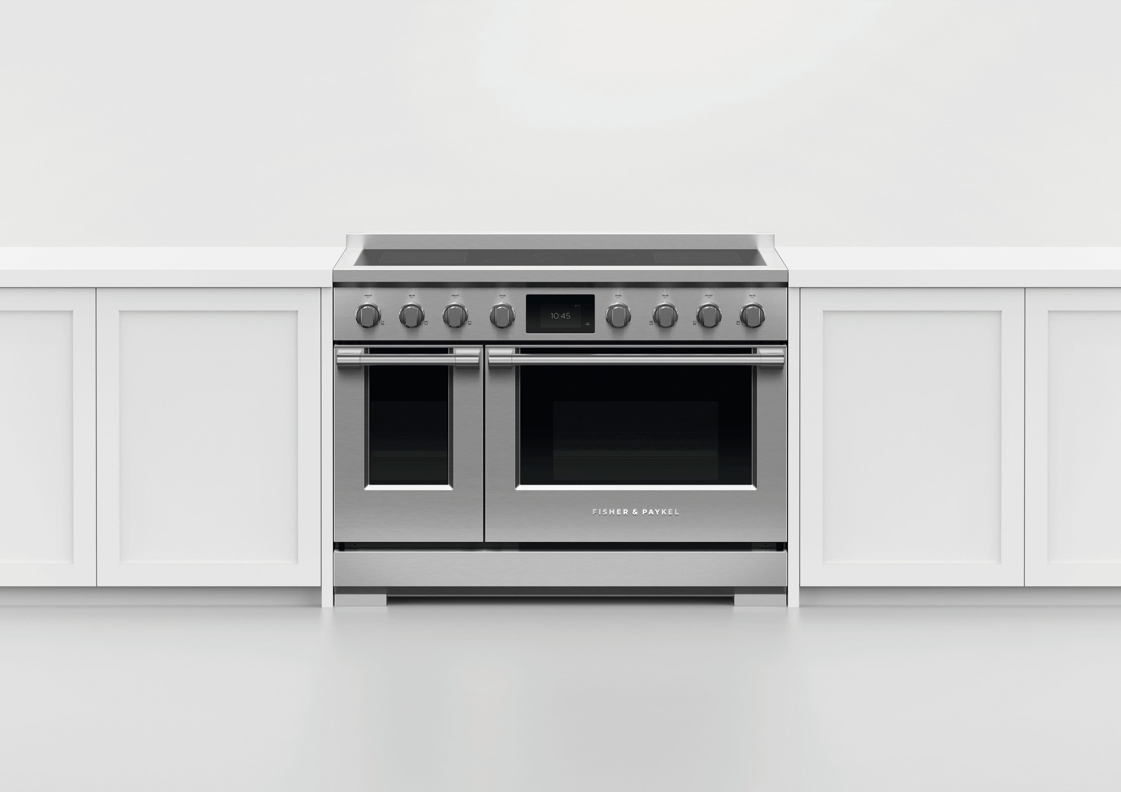 Alt View 14. Fisher & Paykel - Professional 6.9 cu ft freestanding electric induction range, self-cleaning - Stainless Steel.