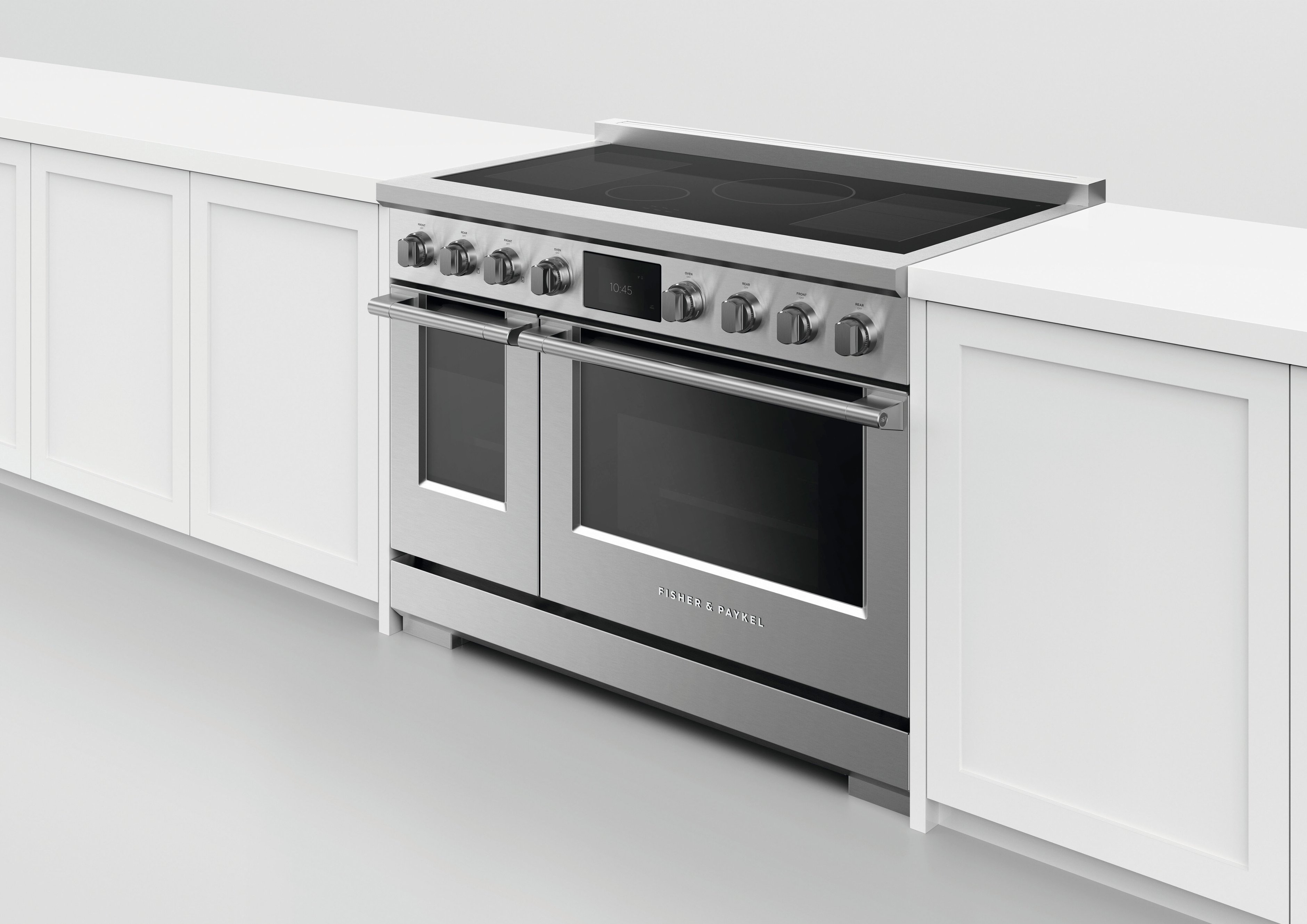 Alt View 15. Fisher & Paykel - Professional 6.9 cu ft freestanding electric induction range, self-cleaning - Stainless Steel.