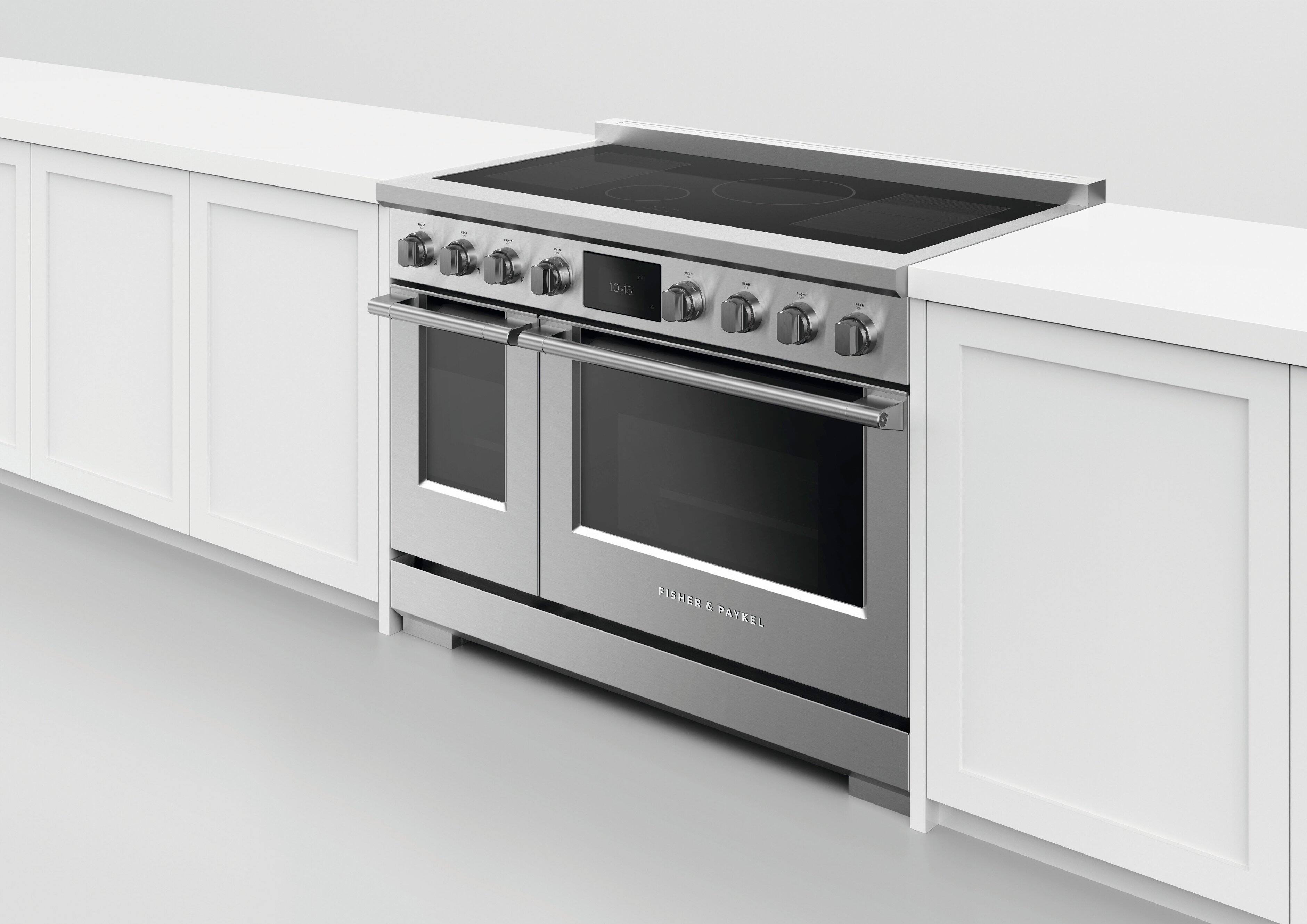 Alt View 15. Fisher & Paykel - Professional 6.9 cu ft freestanding electric induction range, self-cleaning - Stainless Steel.