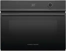 Fisher & Paykel - 24" Built-in Single Electric Convection Speed Wall Oven - Black