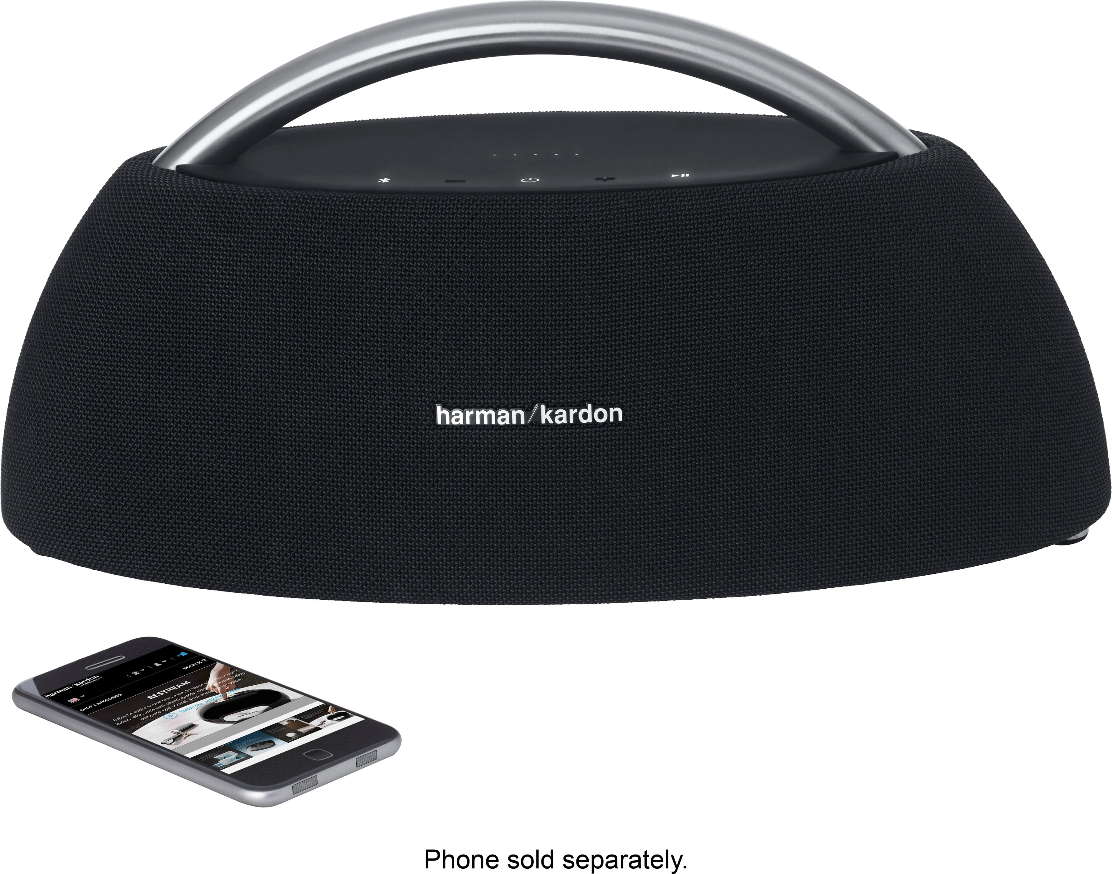 Left. Harman Kardon - Go+Play Mini Portable Wireless Speaker - Black.