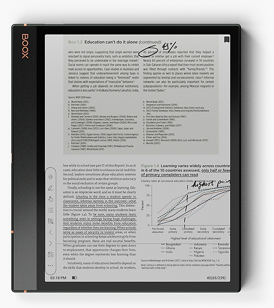 BOOX Note Air 3 C 10.3 Pulgadas ePapel Tablet 64 GB Android 12 Color E-Ink  G-Senser WiFi : : Informática