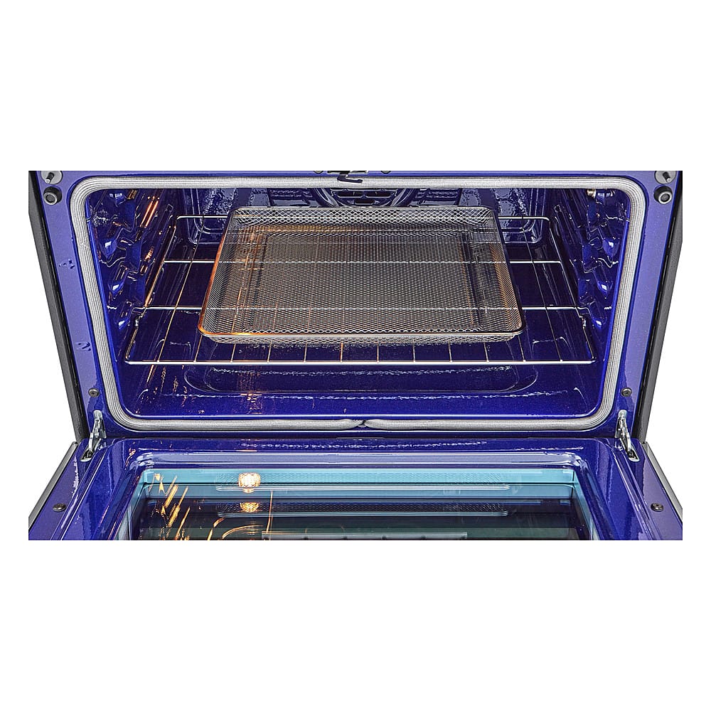 Alt View 23. LG - 7.3 Cu. Ft. Freestanding Double Oven Electric True Convection Range with EasyClean and Air Fry - Stainless Steel.