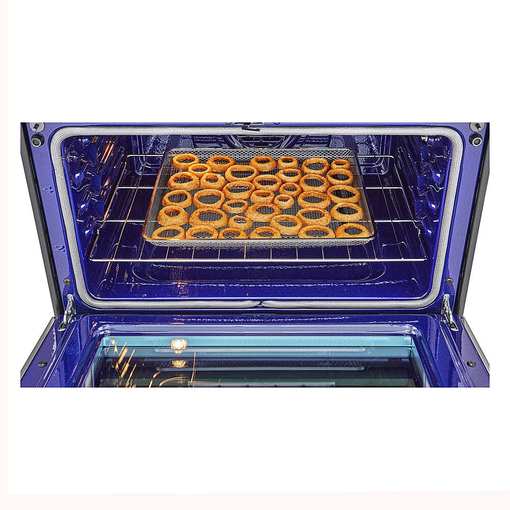 Alt View 24. LG - 7.3 Cu. Ft. Freestanding Double Oven Electric True Convection Range with EasyClean and Air Fry - Stainless Steel.