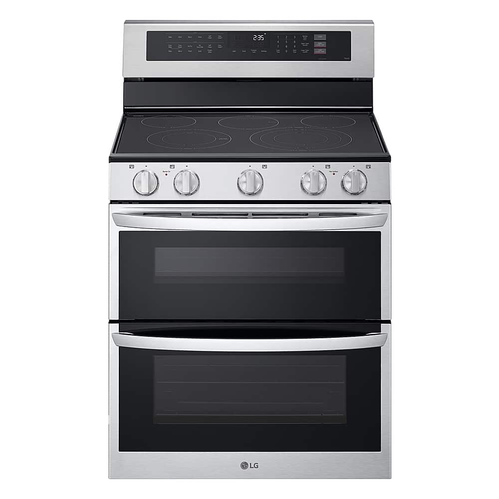 Alt View 2. LG - 7.3 Cu. Ft. Freestanding Double Oven Electric True Convection Range with EasyClean and Air Fry - Stainless Steel.