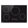 LG - 30-in Wide Built-in Electric Induction Smart Cooktop with 4 Elements and UltraHeat 4.3kW Power Element - Black Ceramic