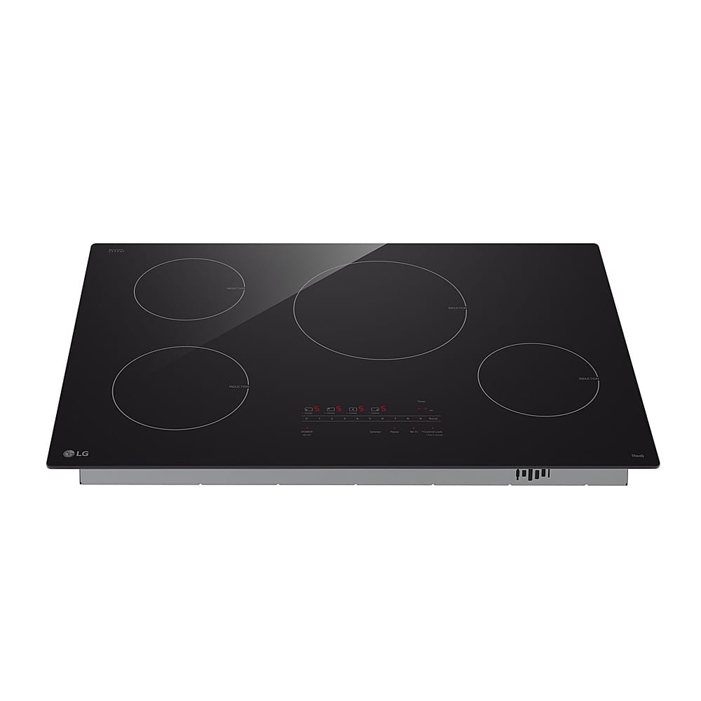 Alt View 14. LG - 30" Built-in Electric Induction Cooktop with 4 Elements and UltraHeat 4.3kW Power Element - Black Ceramic.
