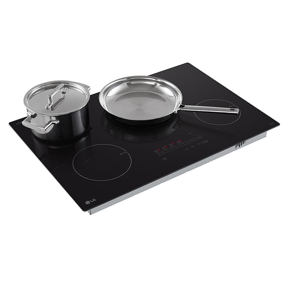 Alt View 16. LG - 30" Built-in Electric Induction Cooktop with 4 Elements and UltraHeat 4.3kW Power Element - Black Ceramic.