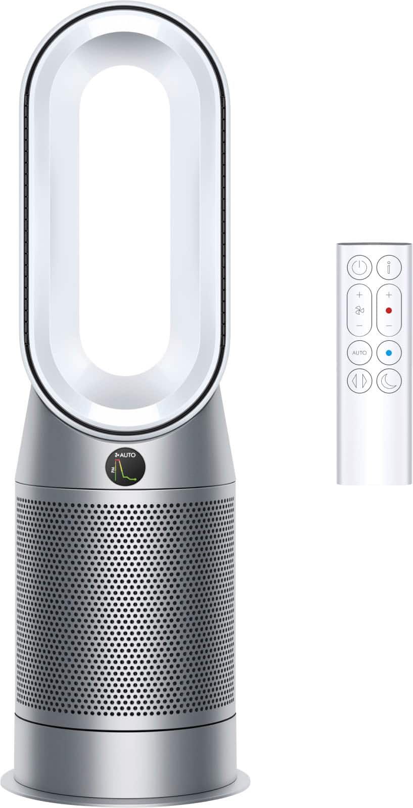 Front. Dyson - Hot+Cool Gen1 HP10 Purifier - White/Silver.