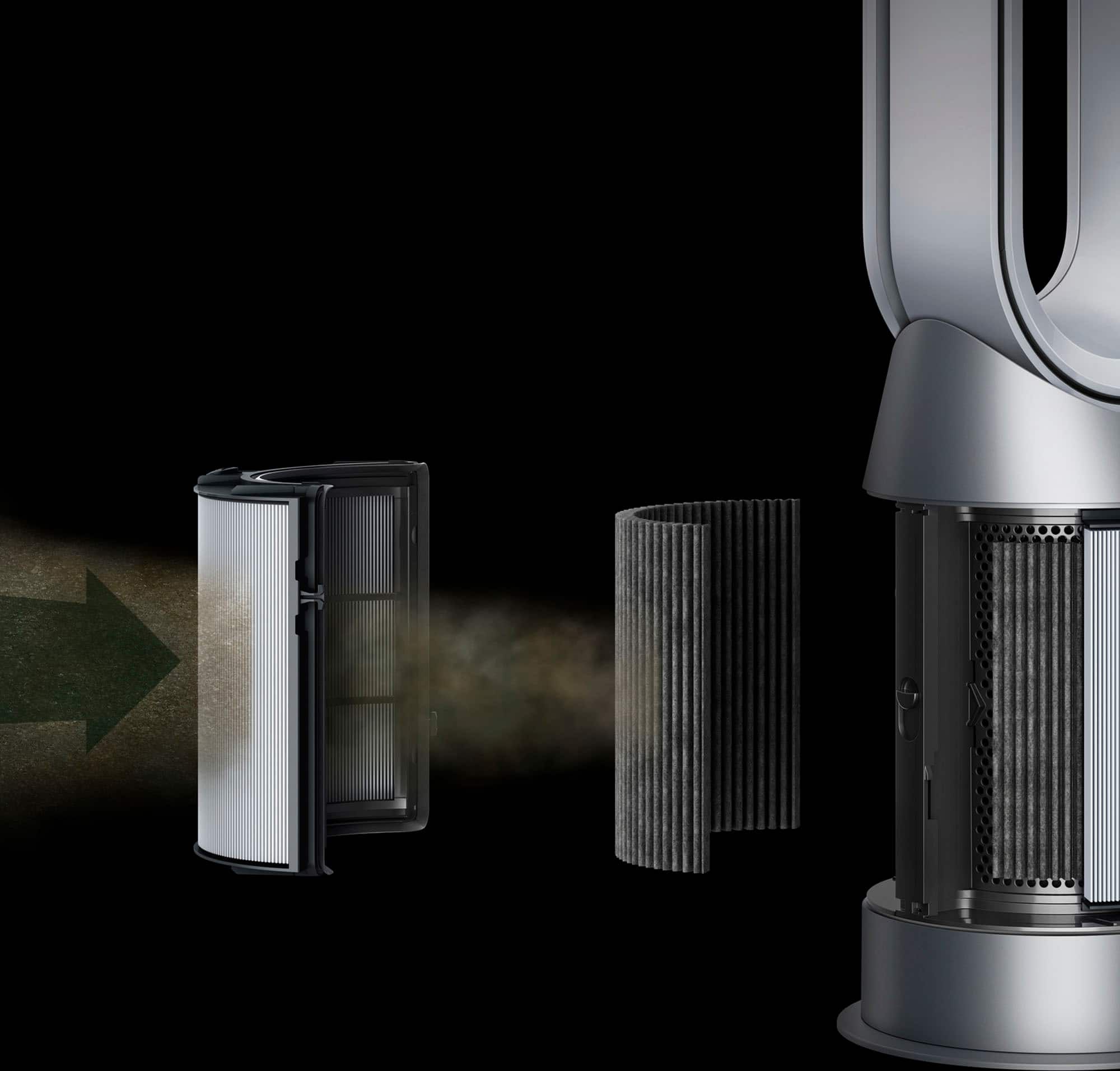 Alt View 14. Dyson - Hot+Cool Gen1 HP10 Purifier - White/Silver.