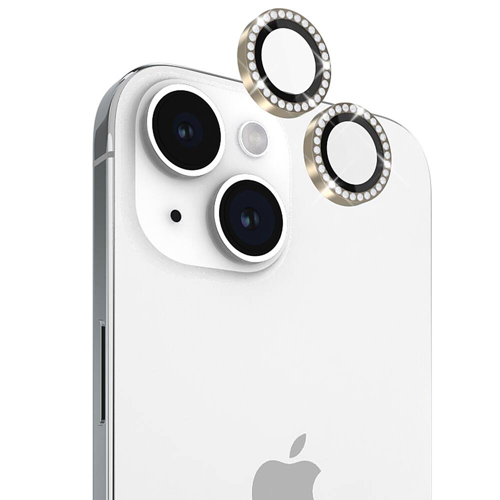 Alt View 11. kate spade new york - Aluminum Ring Lens Protectors for Apple iPhone 15 and 15 Plus - Set in Stone Gold.