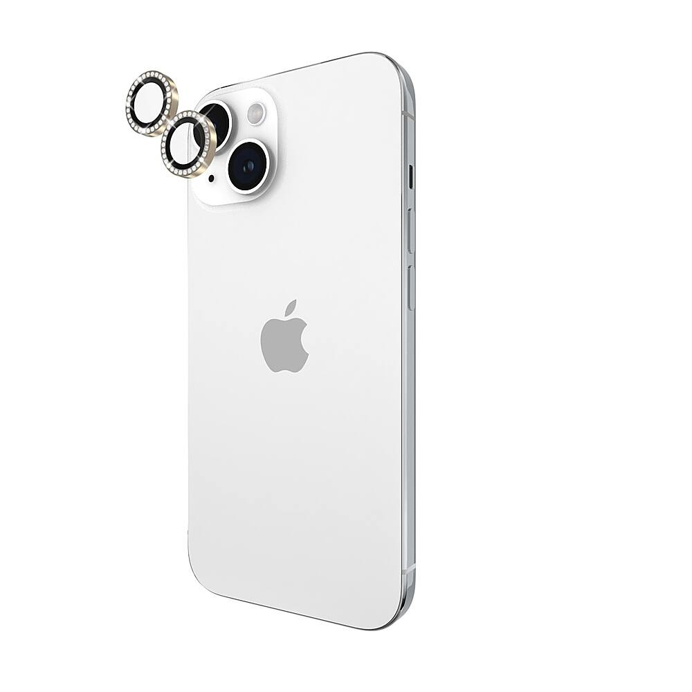 Alt View 12. kate spade new york - Aluminum Ring Lens Protectors for Apple iPhone 15 and 15 Plus - Set in Stone Gold.