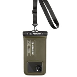 Pelican - Waterproof Floating Phone Pouch for Most Cell Phones - Olive Green - Front_Zoom