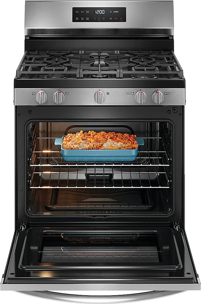 Alt View 2. Frigidaire - Frigidaire 5.1 Cu. Ft. Freestanding Gas Range with Quick Boil - Stainless Steel.