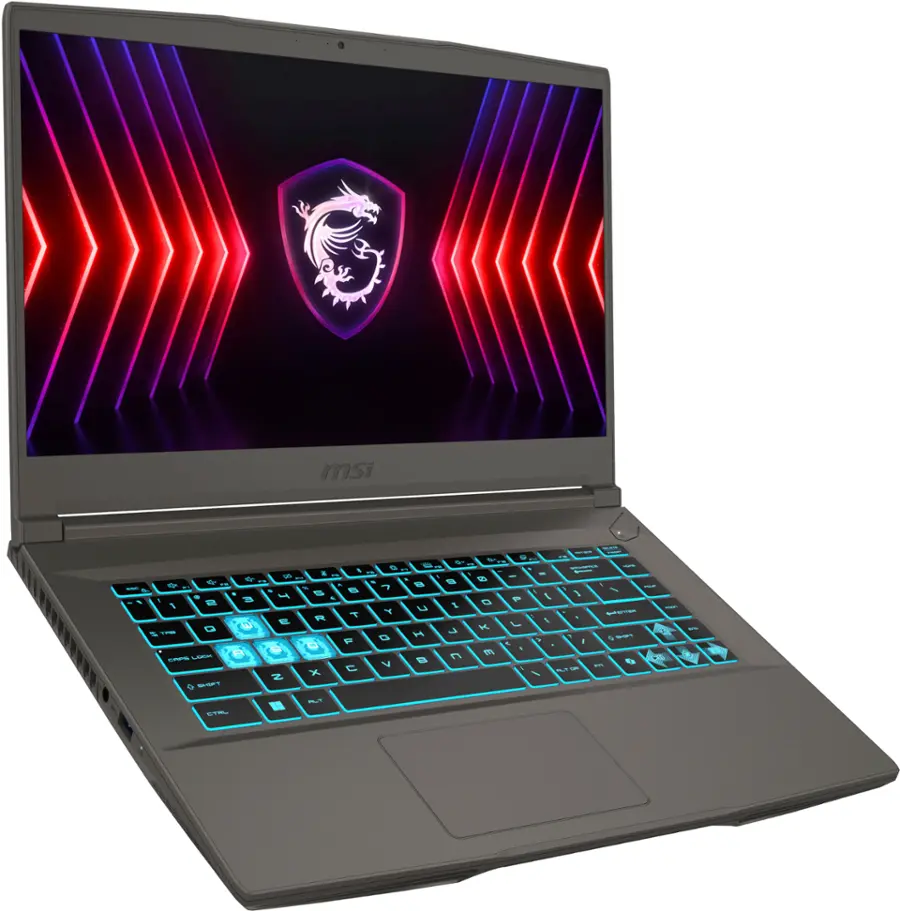 Alt View 15. MSI - THIN 15 15.6" 144Hz FHD Gaming Laptop-Intel Core i5-13420H - 16GB Memory - GeForce RTX 4050 - 512GB SSD - Black.