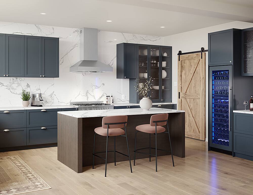 Alt View 13. Zephyr - Podesta 36 in. 600 CFM Wall Mount Range Hood with LED Lights - Stainless Steel.