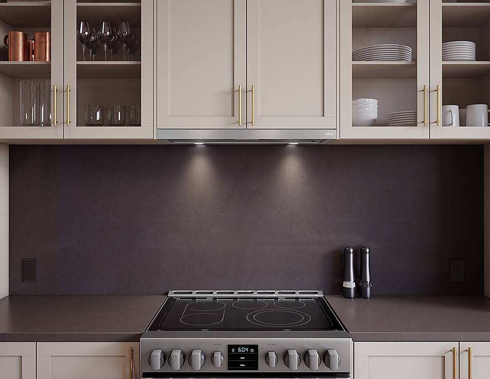 Alt View 11. Zephyr - Valina 36 in. 290 CFM Under Cabinet Range Hood with LED Lights - Stainless Steel.