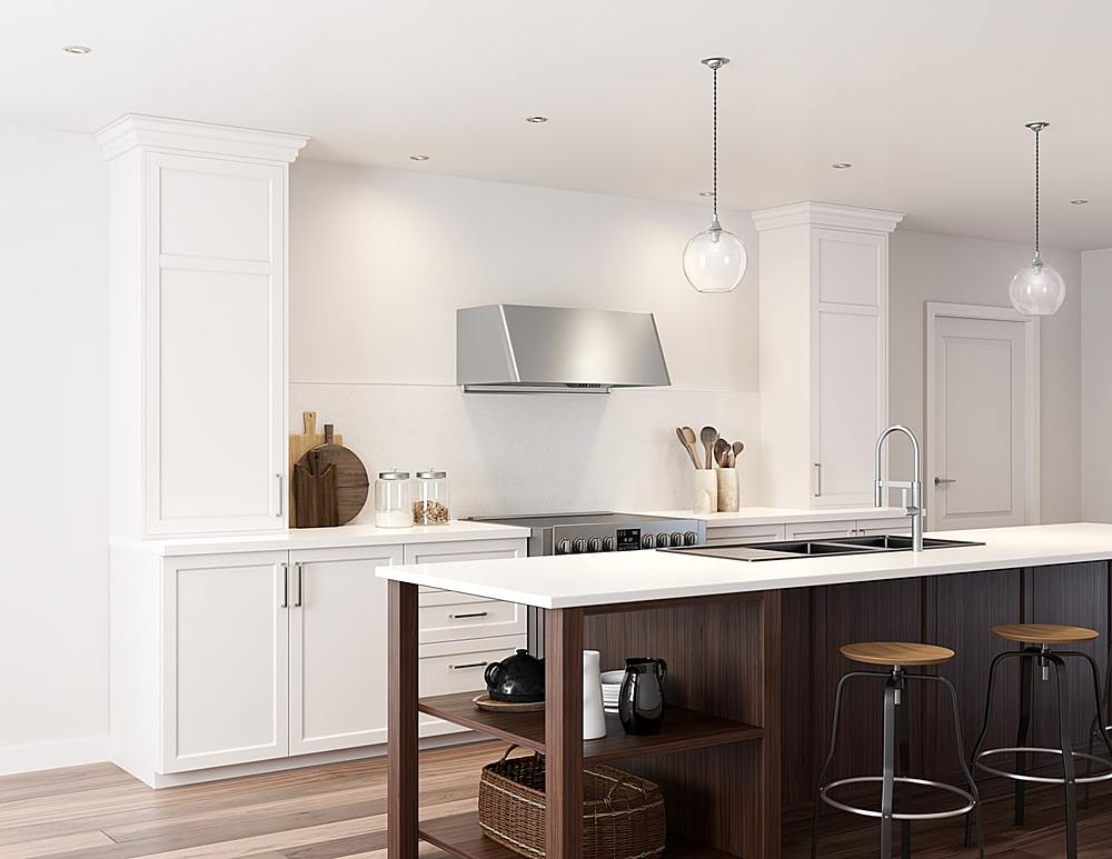 Alt View 20. Zephyr - Mesa 48 in. Shell Only Wall Mount Range Hood with LED Lights - Stainless Steel.