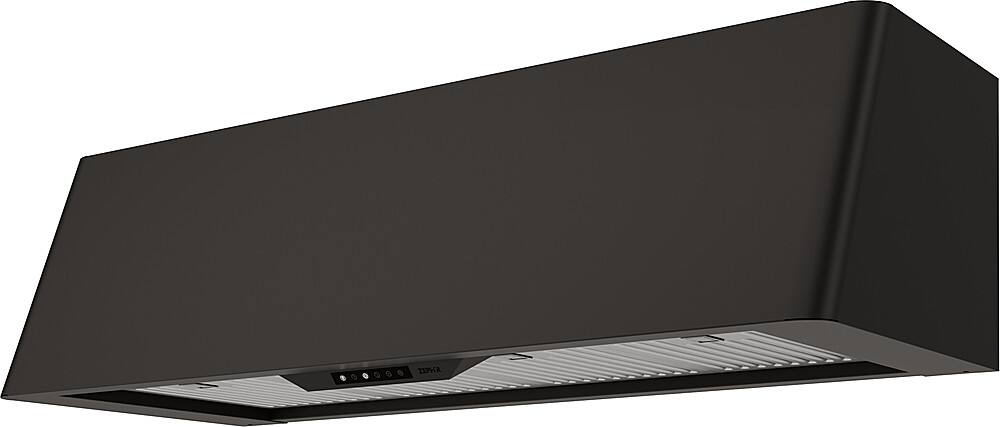 Angle. Zephyr - Mesa 48 in. Shell Only Wall Mount Range Hood with LED Lights - Matte Black.