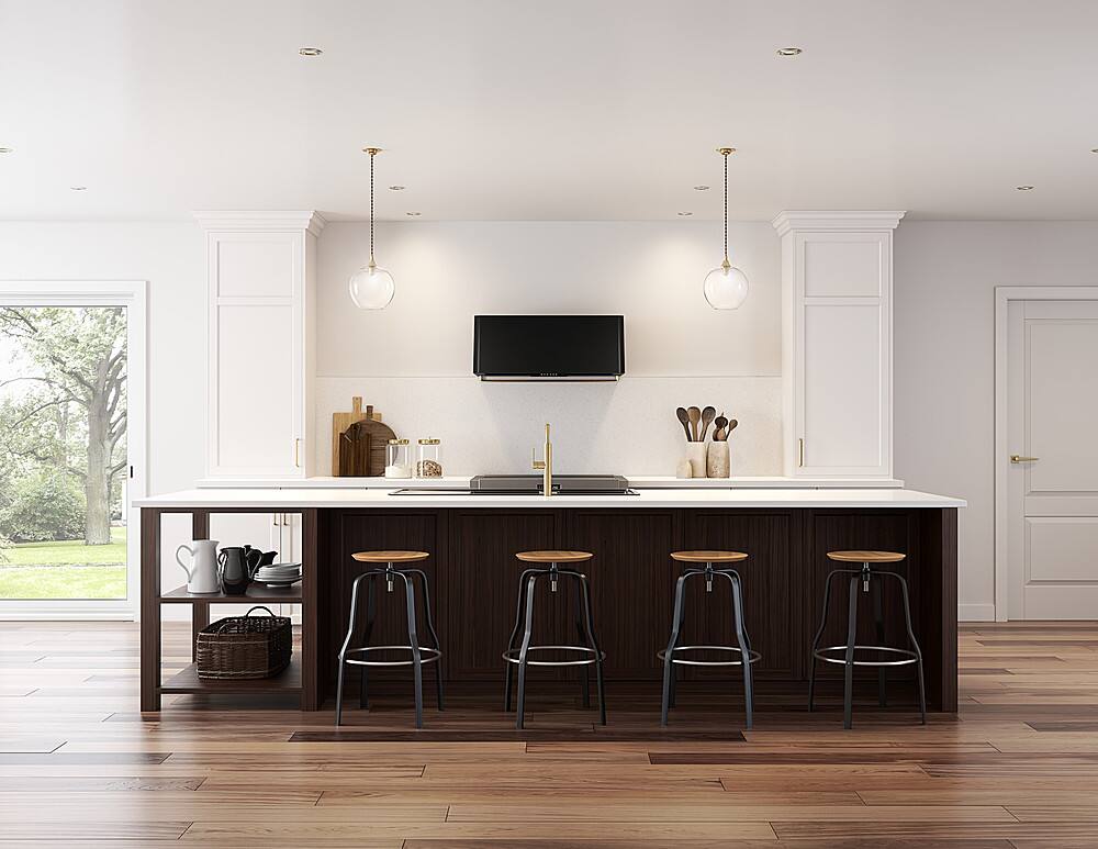 Alt View 13. Zephyr - Mesa 48 in. Shell Only Wall Mount Range Hood with LED Lights - Matte Black.