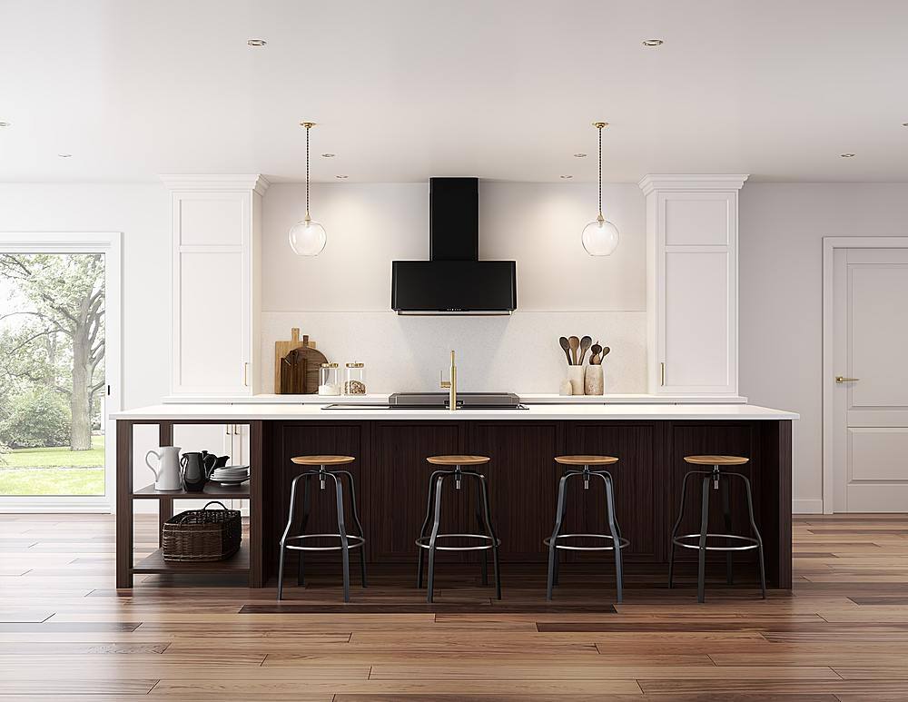Alt View 20. Zephyr - Mesa 48 in. Shell Only Wall Mount Range Hood with LED Lights - Matte Black.