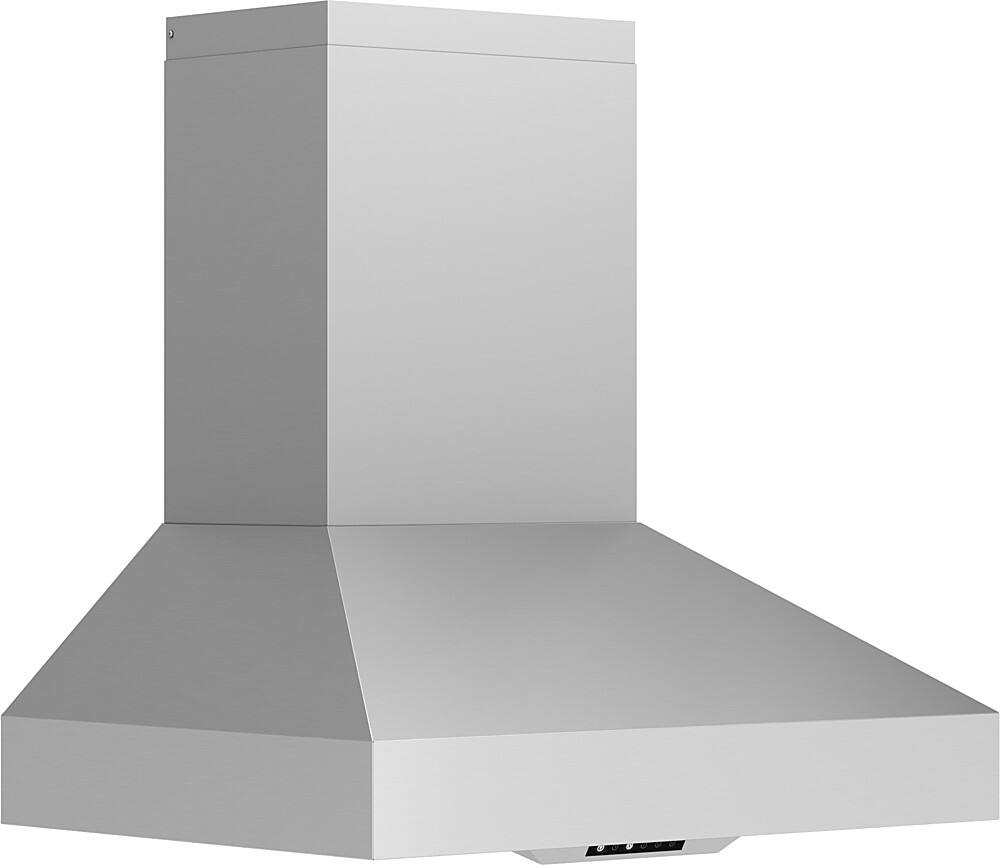 Left. Zephyr - Podesta 30 in. 600 CFM Wall Mount Range Hood with LED Lights - Stainless Steel.