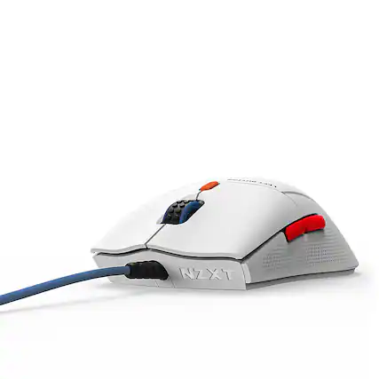 Front. NZXT - Starfield Lift 2 Symm - Lightweight Symmetrical Wired High Performance Optical Gaming Mouse - White.