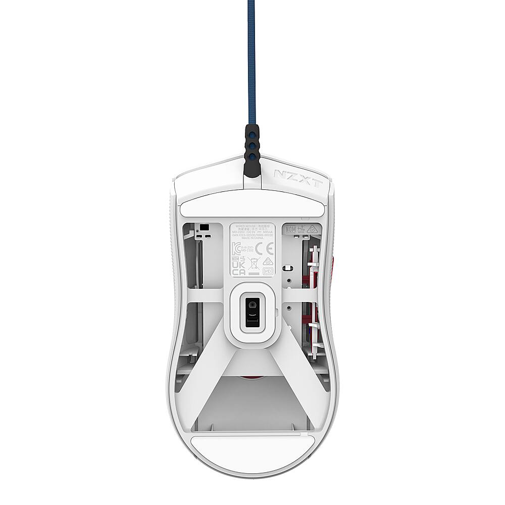 Alt View 14. NZXT - Starfield Lift 2 Symm - Lightweight Symmetrical Wired High Performance Optical Gaming Mouse - White.